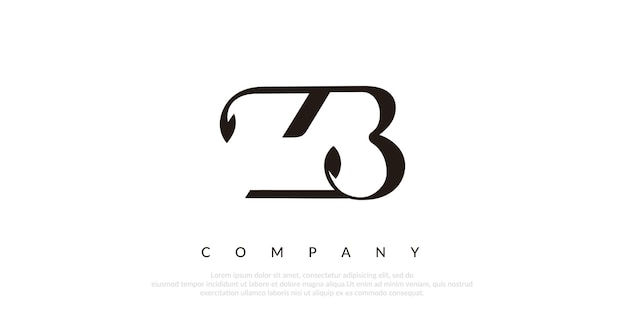 Initialer zb-logo-designvektor