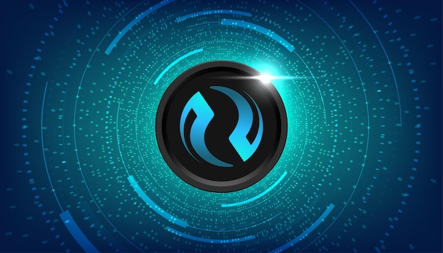 Injective Protocol INJ Coin Kryptowährung Konzept Banner Hintergrund.