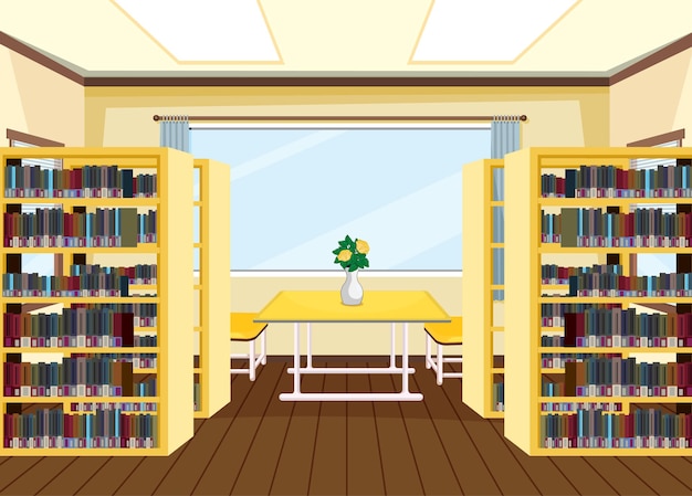 Innenarchitektur der Schulbibliothek