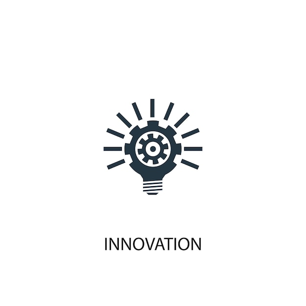 Innovationssymbol. Einfache Elementillustration. Symboldesign für Innovationskonzepte aus Analytik, Forschungssammlung. Kann für Web und Mobile verwendet werden.
