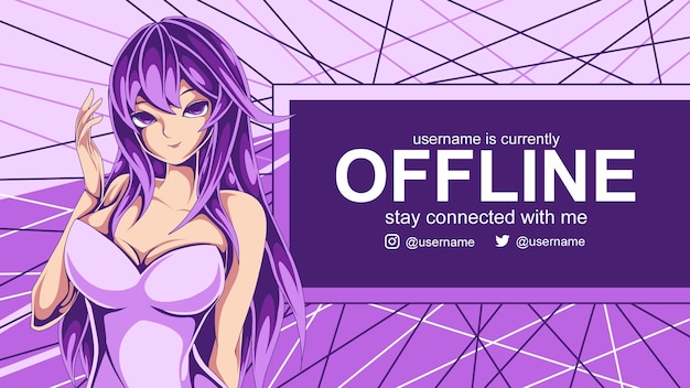 Insassen einer anderen welt anime offline-banner für twitch