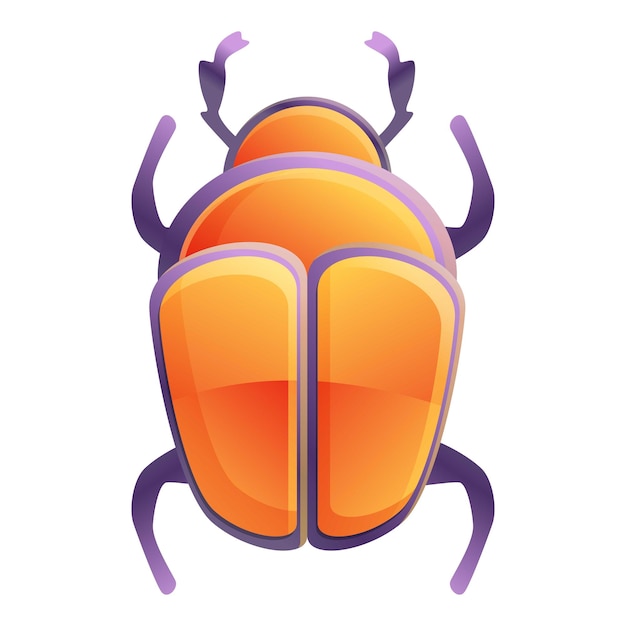 Insekt-Scarab-Käfer-Symbol Karikatur von insekt-scarab-käfer-Vektor-Symbole für Web-Design isoliert auf weißem Hintergrund