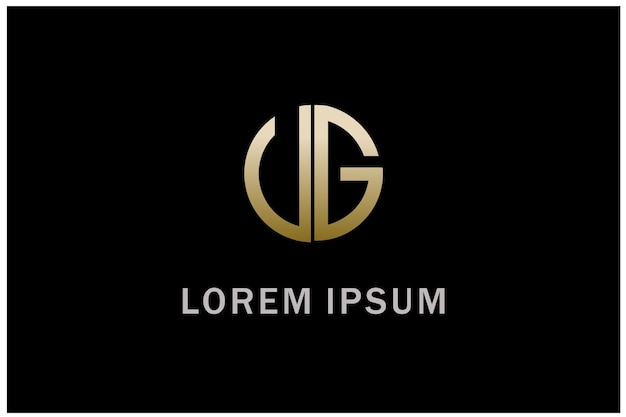 Inspiration für das design des golden initial gv-logos