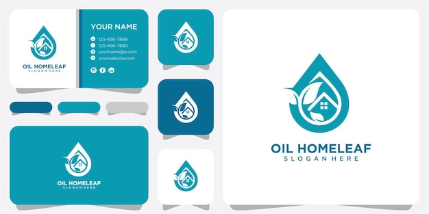 Inspiration für das design des home oil green logos. home-logo-design. ölblatt-logo-design