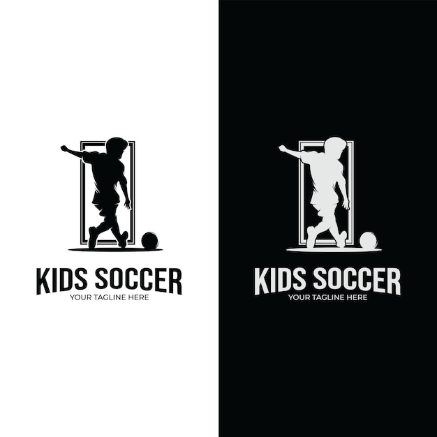 Inspiration für das design des kinderfußball-logos