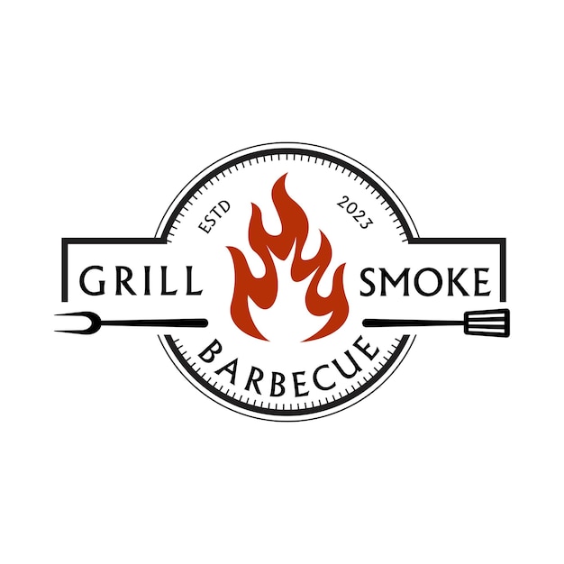 Inspiration für die vektor-grill-logo-vorlage