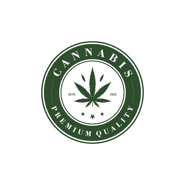 Vektor inspirationen für das design von vintage-cannabis-marihuana-logo-emblems