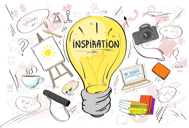 Inspirations-Glühlampe-Ideen-kreatives Konzept