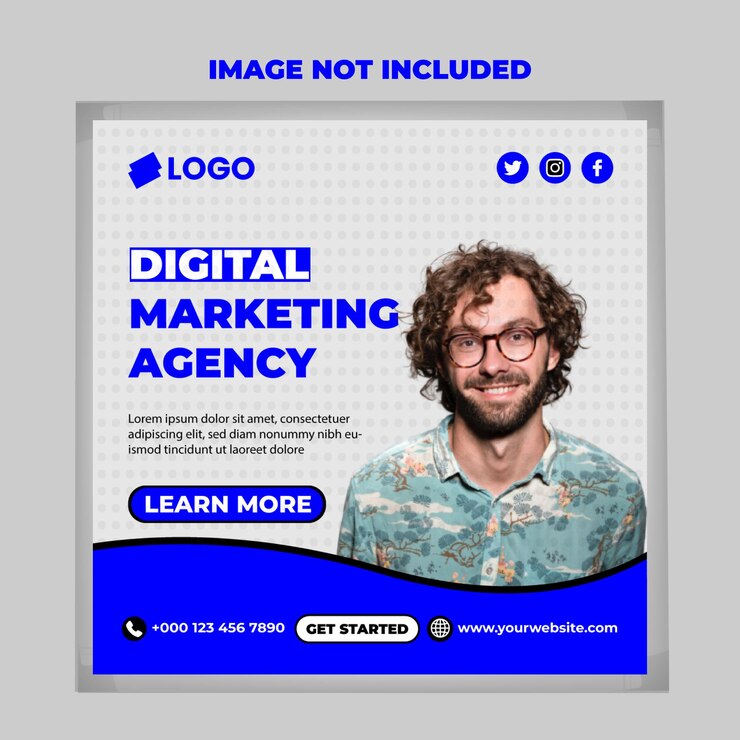 Instagram-Banner oder Social-Media-Beitragsvorlage für digitales Marketing und Corporate Business Agency.