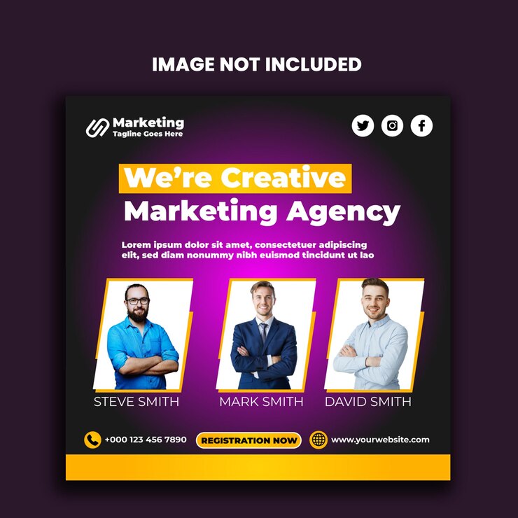 Instagram-Banner oder Social-Media-Beitragsvorlage für digitales Marketing und Corporate Business Agency.