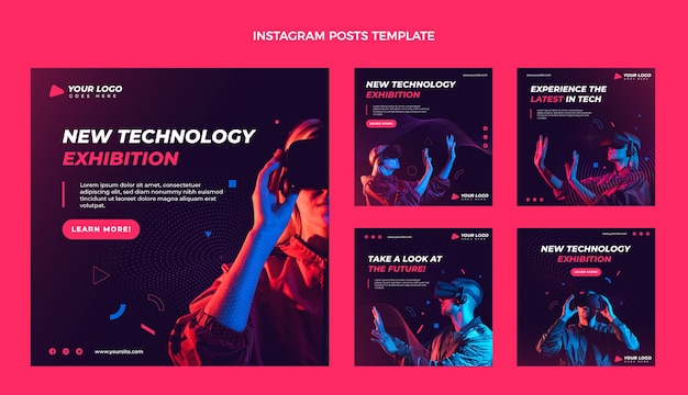 Instagram-Beiträge mit Farbverlaufshalbtontechnologie