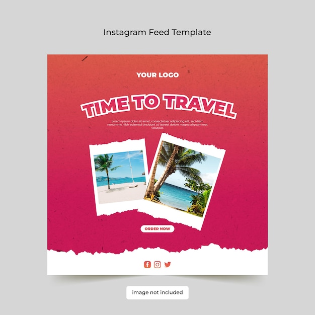 Instagram feed tamplate reisen