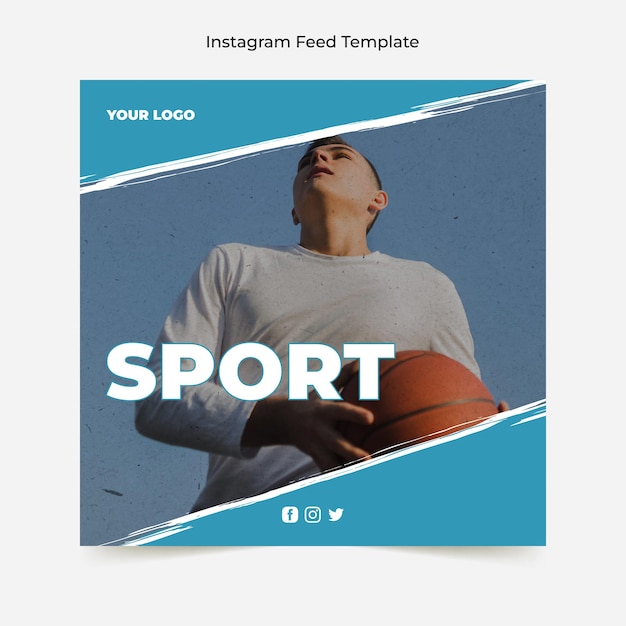 Instagram-Feed-Vorlage Sportaktivität