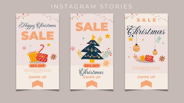 Instagram-geschichten für weihnachtsfeiern setzen vorlage