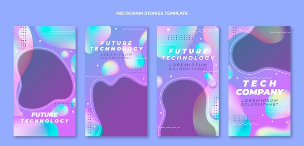 Instagram-Geschichten mit abstrakter Fluidtechnologie mit Farbverlauf