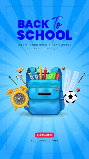Instagram-Geschichten mit Bildungselementen von Back to School