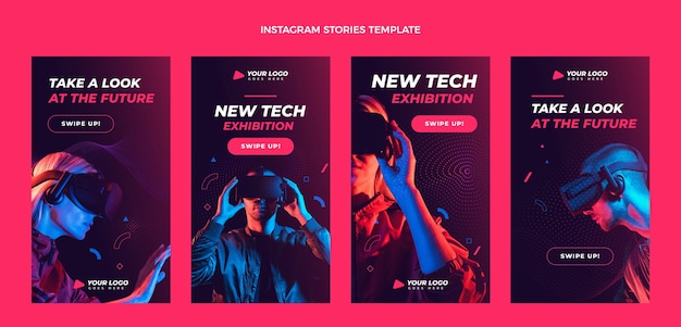 Instagram-Geschichten mit Farbverlaufshalbtontechnologie