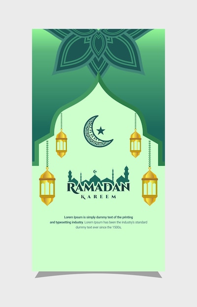 Instagram-geschichten mit ramadan-kareem-anzeigen und für einladungskarten