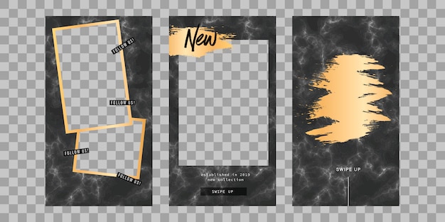Vektor instagram geschichten vorlagensatz