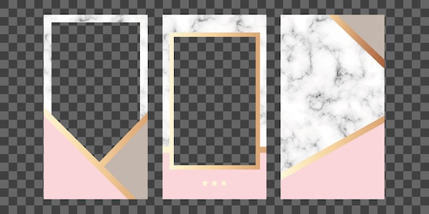 Vektor instagram geschichten vorlagensatz