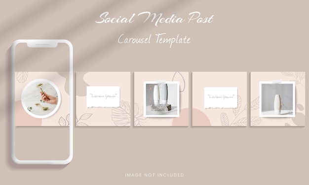 Vektor instagram karussell-beitragsvorlage für soziale medien