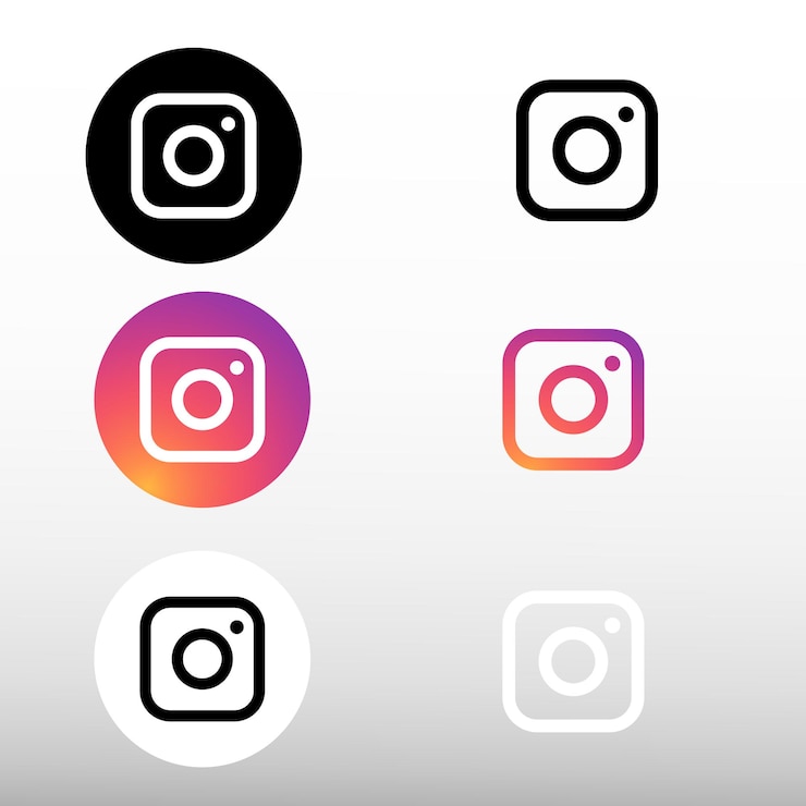 Vektor instagram-logo-sammlung