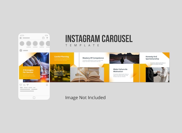 Vektor instagram-marketingstrategie-karussell-post-vorlage