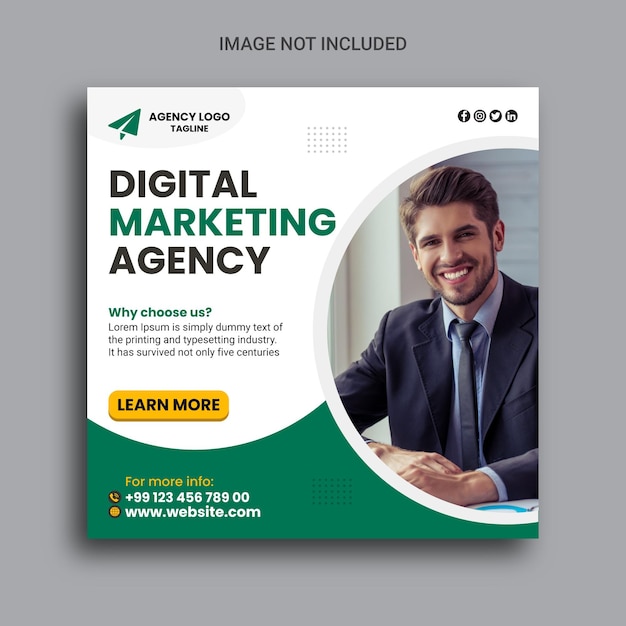 Instagram-Post für digitales Marketing und Social-Media-Design-Vorlagen-Banner