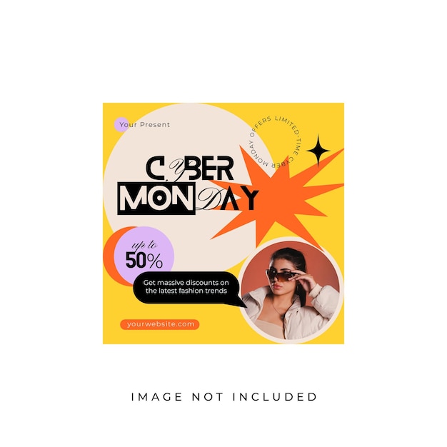 Instagram-Post-Vorlage für den Cyber Monday