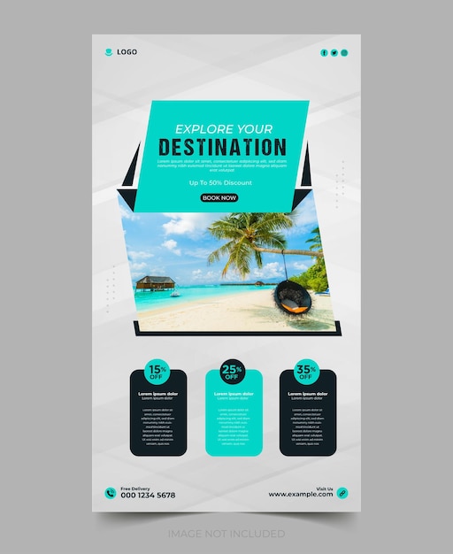 Instagram-Postvorlage für Reisebüros in den sozialen Medien