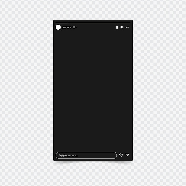 Vektor instagram story mockup social media template instagram geschichten feed post mock up frame