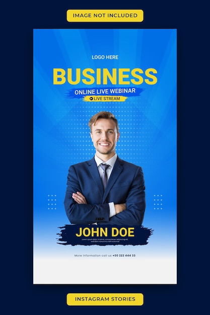 Instagram-Story-Vorlage für Online-Business-Webinare