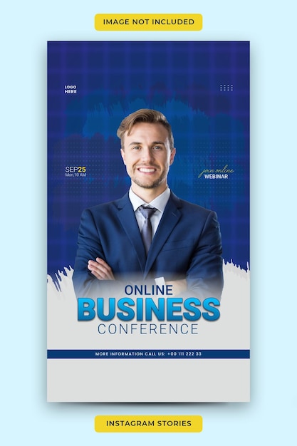 Instagram-Story-Vorlage für Online-Business-Webinare