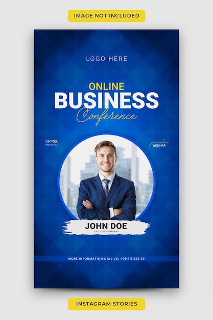 Instagram-Story-Vorlage für Online-Business-Webinare