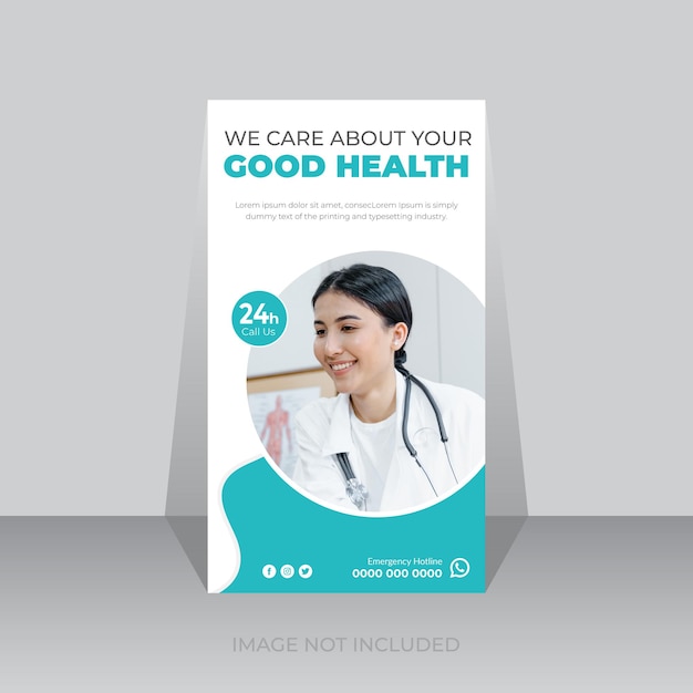 Instagram-story-vorlagendesign für soziale medien im medizinischen gesundheitswesen
