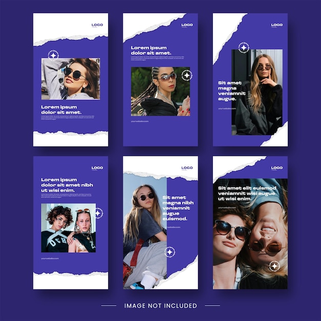 Instagram-Vorlage-Vektor für Mode