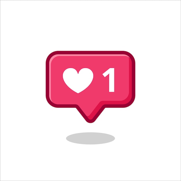 Instagram wie Benachrichtigungsvektorsymbol.