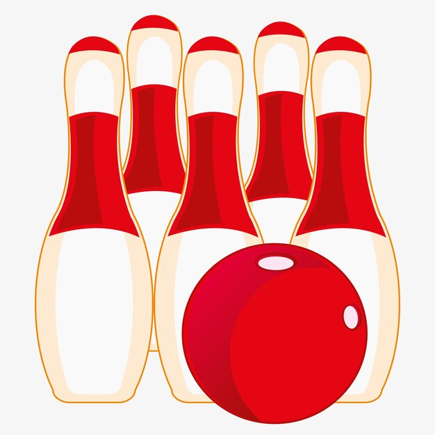 Vektor instrumente für bowlingspiel