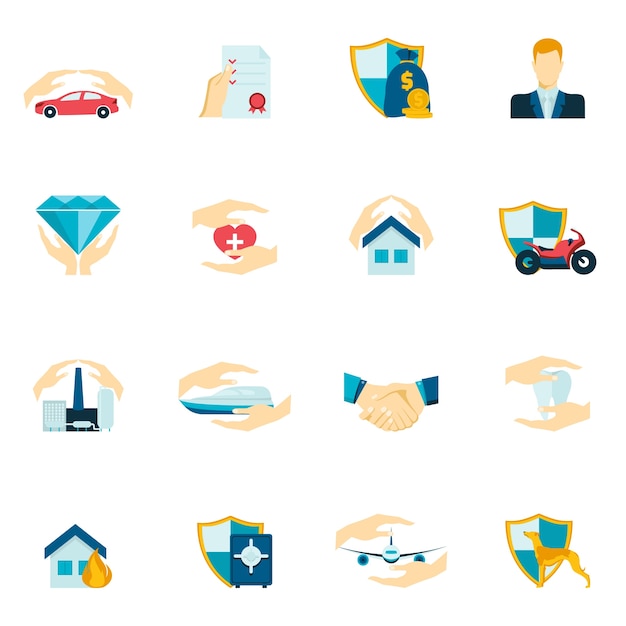 Vektor insurance icons collectio