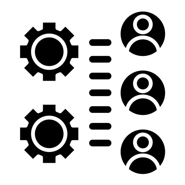 Integritäts-Glyphe, solide schwarze Illustration