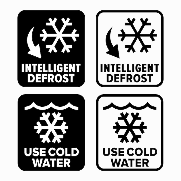 Intelligente Schilder zum Auftauen und Verwenden von kaltem Wasser