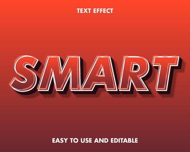 Intelligenter Texteffekt. Bearbeitbarer Schriftstil.