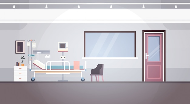 Intensivtherapie-Patient Ward Banner With Copy Space im Krankenhauszimmer