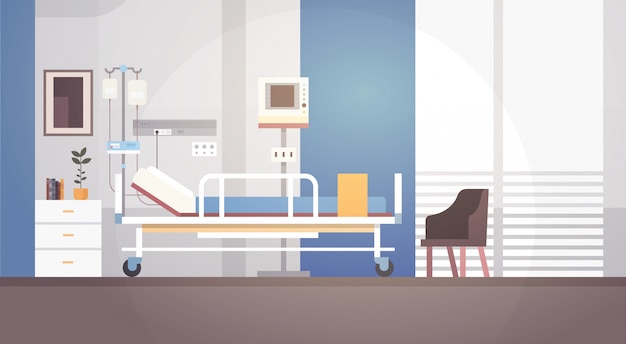 Intensivtherapie-Patient Ward Banner With Copy Space im Krankenhauszimmer