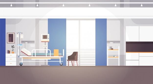 Intensivtherapie-Patient Ward Banner With Copy Space im Krankenhauszimmer