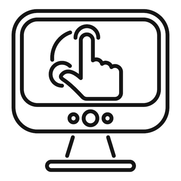 Interaktive Touchscreen-Monitor-Zeilen-Symbolik