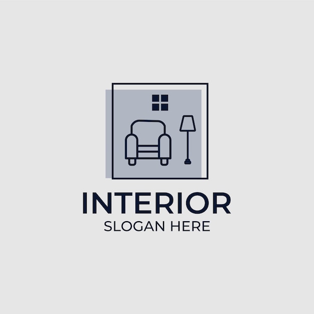 Interieur-logo-set für unternehmen und agenturen