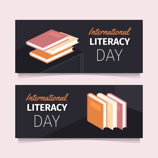 International literacy day banners template