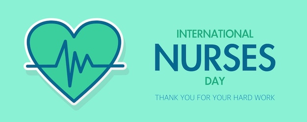 International Nurse's Day Postkartenbanner für den Feiertag Vector Illustration Medizinmasken medizinisch
