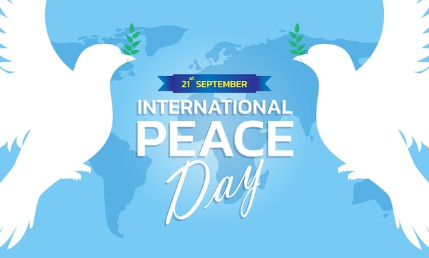 International peace day konzept illustration konzept vorliegenden frieden welt vektor illustrieren